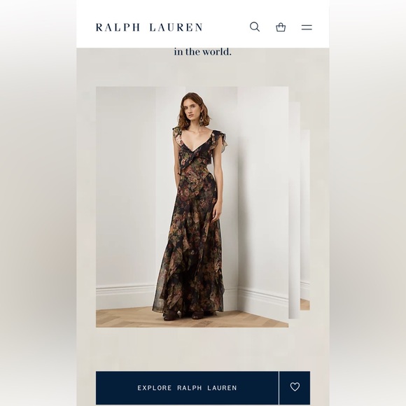 Ralph Lauren Purple Label Brienne Crinkle Chiffon Evening Dress - zipper broken - Picture 3 of 12